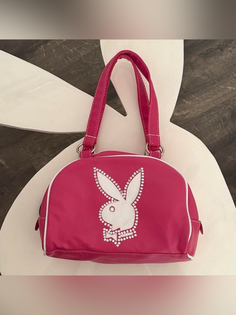 Playboy Y2K pink bowler bag